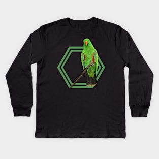 Eclectus Parrot Kids Long Sleeve T-Shirt